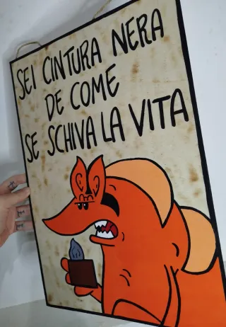 Quadro in legno Zerocalcare Armadillo
