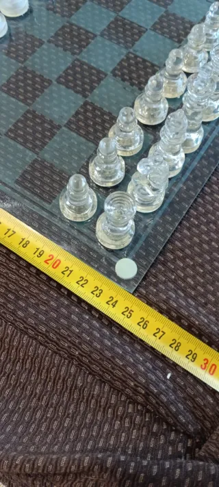 Scacchiera in vetro ornamentale