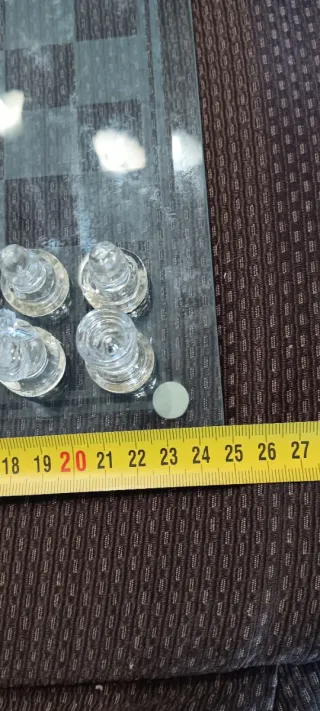 Scacchiera in vetro ornamentale