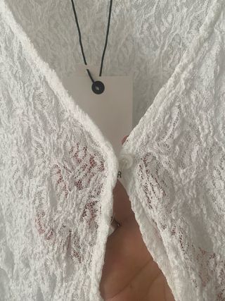 Chaleco encaje blanco Pull&Bear Talla L