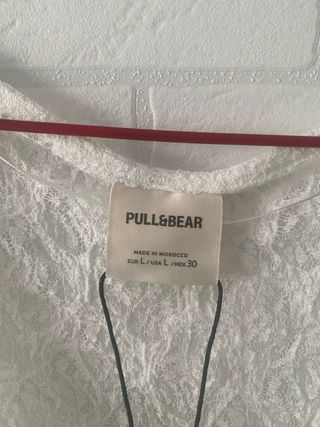 Chaleco encaje blanco Pull&Bear Talla L