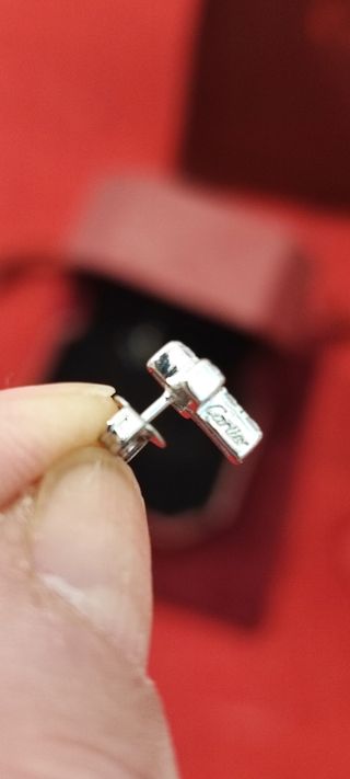 Pendientes Plata Cruz Cartier