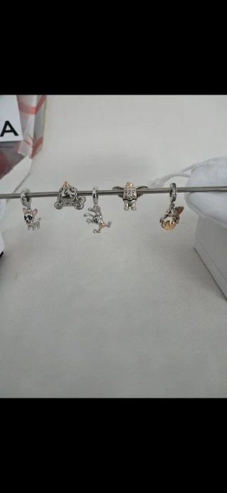 Lote 4 Charms Plata Ley 925