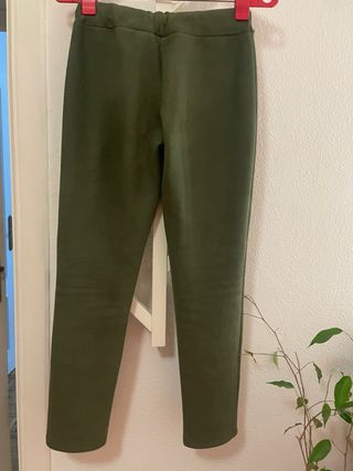 Leggings verdes terciopelo