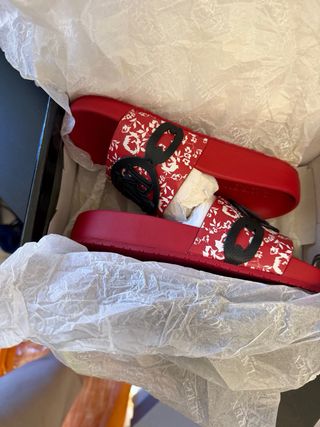 Ralph Lauren infradito donna rosse floreali