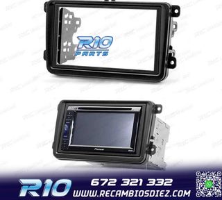 MARCO NEGRO RADIO 2-DIN PARA SEAT ALTEA LEON TOLEDO SKODA FA