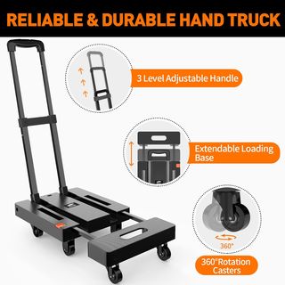 Carretilla de Transporte Plegable 225 KG 6 ruedas