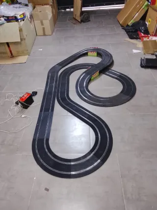 Circuito Scalextric Negro Antiguo grande