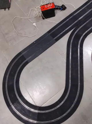 Circuito Scalextric Negro Antiguo grande