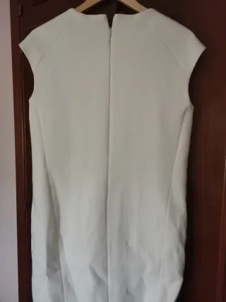 Vestido Massimo Dutti blanco roto viscosa