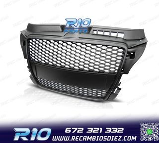 PARRILLA AUDI A3 8P 08-12 LOOK RS3 NEGRO