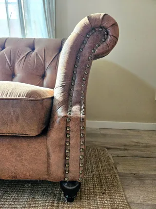Sofá Chesterfield Piel Marrón