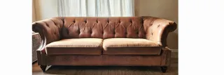 Sofá Chesterfield Piel Marrón