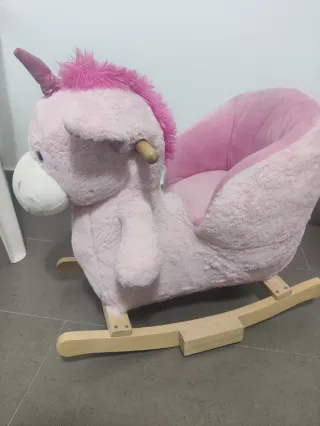 Caballito balancín Unicornio Rosa ¡ Como nuevo!