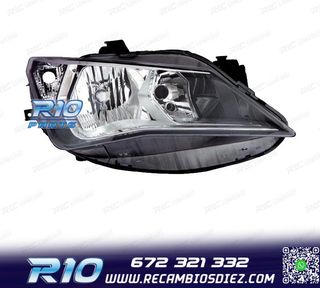 FARO DCH PARA SEAT IBIZA 12-17 FONDO OSCURO + CROMO