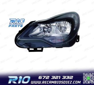 FARO IZQ PARA OPEL CORSA D 11-14 FONDO NEGRO
