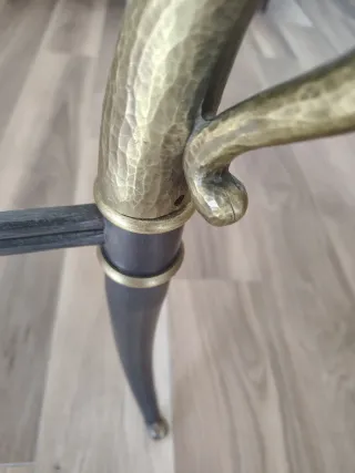 Tavolino Orsenigo in vetro e metallo dorato