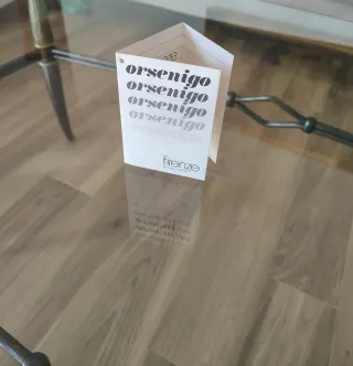 Tavolino Orsenigo in vetro e metallo dorato