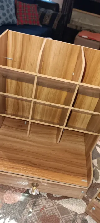 2 Porta oggetti da scrivania in legno