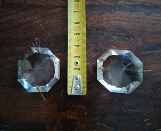 2 prismi cristallo ricambio lampadario