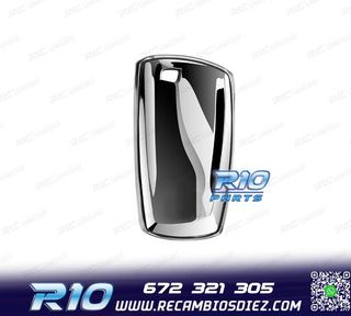 FUNDA CARCASA LLAVE BMW CUADRADA CROMO