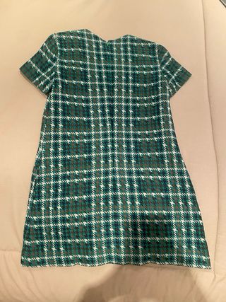 Vestido Carolina Herrera Cuadros Verde