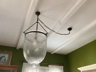 Lámparas de cristal y metal colgante 2 unidades