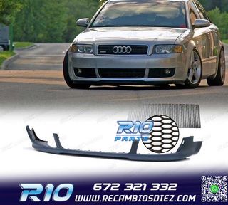 SPOILER LIP FRONTAL DELANTERO AUDI A4 S LINE 00-04 + REJILLA