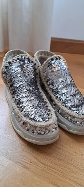 Mou Botas Bajas Lentejuelas Talla 39