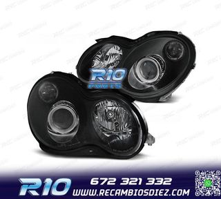 FAROS MERCEDES CLASE C SPORTCOUPE C203 01-04 FONDO NEGRO