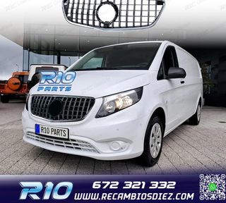 PARRILLA MERCEDES CLASE V W447 14-19 LOOK AMG NEGRO CROMO