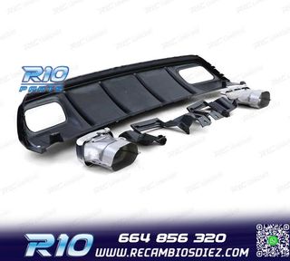 DIFUSOR MERCEDES CLASE A W176 12-18 LOOK A45 AMG NEGRO BRILL