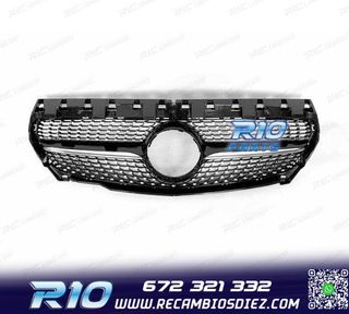 PARRILLA MERCEDES CLASE CLA W117 13-16 LOOK DIAMOND NEGRO