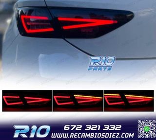 PILOTOS SEAT LEON 3 5F 12-20 DINÁMICO LED NEGRO OEM HALOGEN