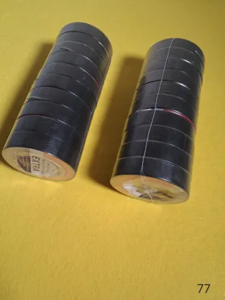 20 rotoli nastro isolante nero