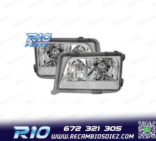 FAROS MERCEDES CLASE E W124 85-95 FONDO CROMO