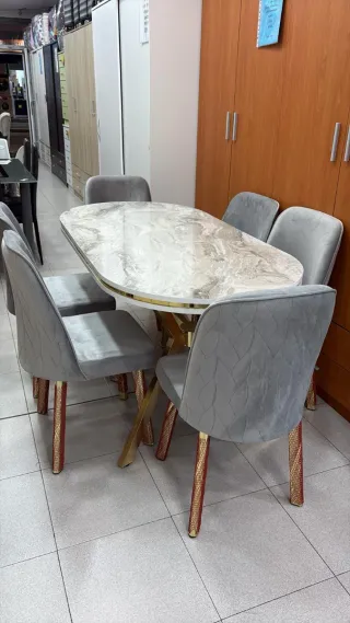 Mesa turca + 6 sillas nuevas 399€