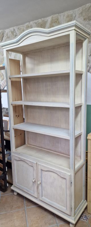Estantería madera beige/gris 200x95x32