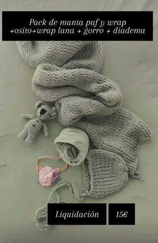 Pack Newborn: Manta, Gorro, Diadema y Más