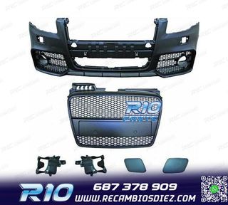 PARAGOLPES DELANTERO AUDI A4 04-07 LOOK RS4 NEGRO