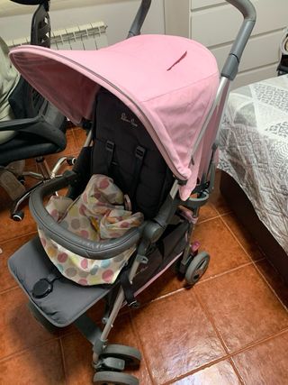 Carrito Silver Cross Rosa y Negro