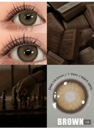 Lentillas blandas hidrofílicas marrones