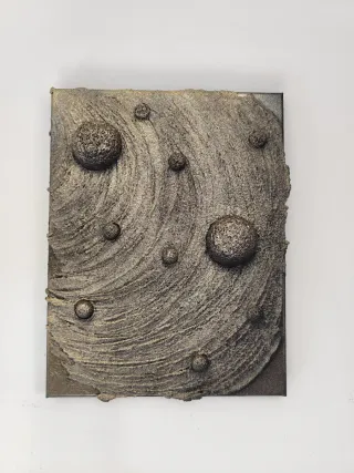 Cuadro Textura Planetas Dorado