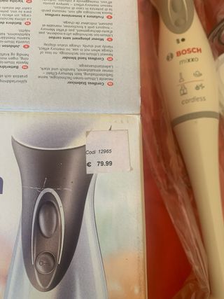 Batidora Minipimer Bosch Mixxo Inalámbrica