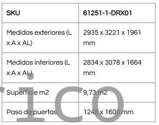 Caseta Metálica Eco Javea 302x322x196 cm - Duramax