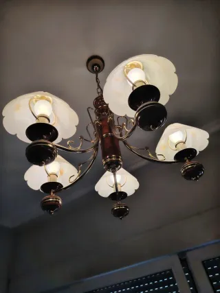 2 Lámparas de salón 5 brazos. Juntas o separadas