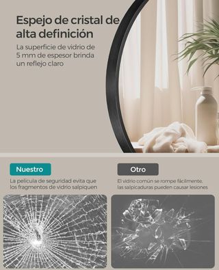 Specchio rotondo da bagno a parete