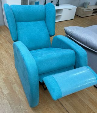 Sillón reclinable azul