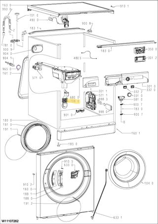 Soffietto carico detersivo Whirlpool lavatrice