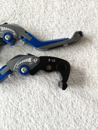 Adjustable CNC Levers for Yamaha R15 Blue/Black